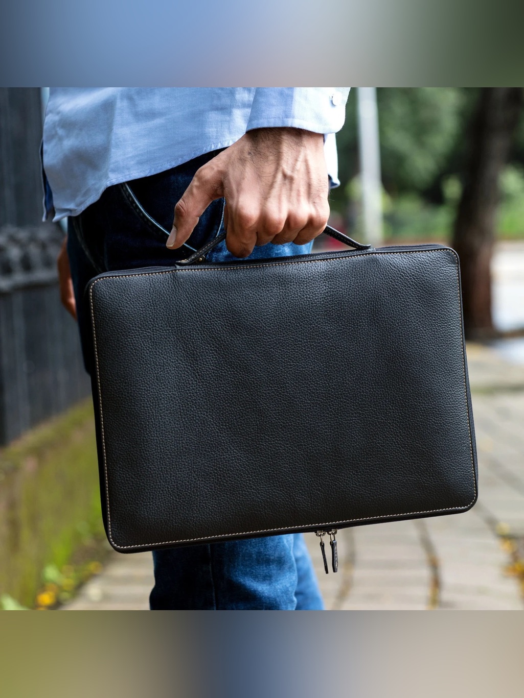 Macbook Leather Case With Handle
